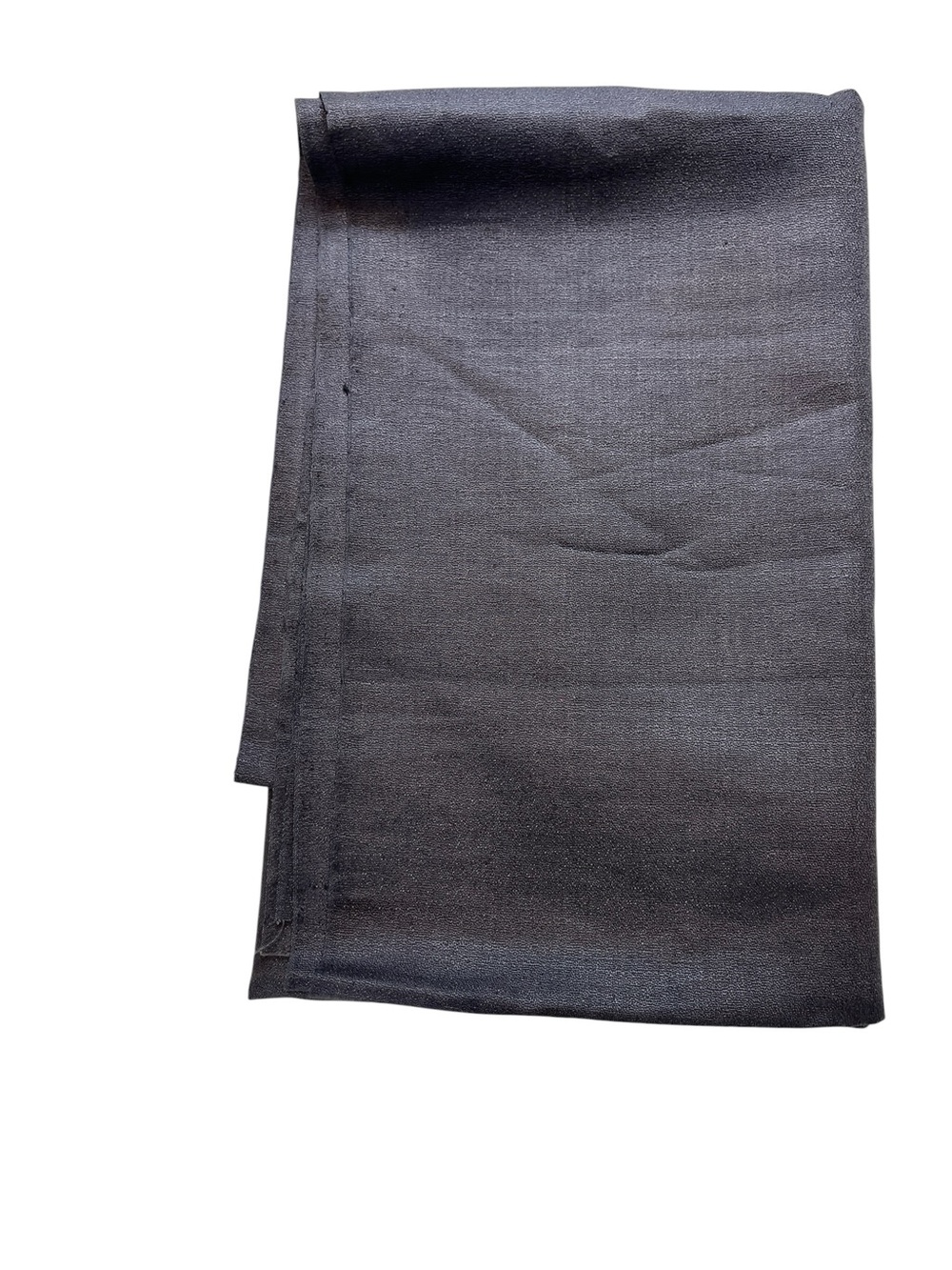 Vintage Heavyweight Fabric Remnant Slate Gray Textured Subtle Sheen 124" x 31"